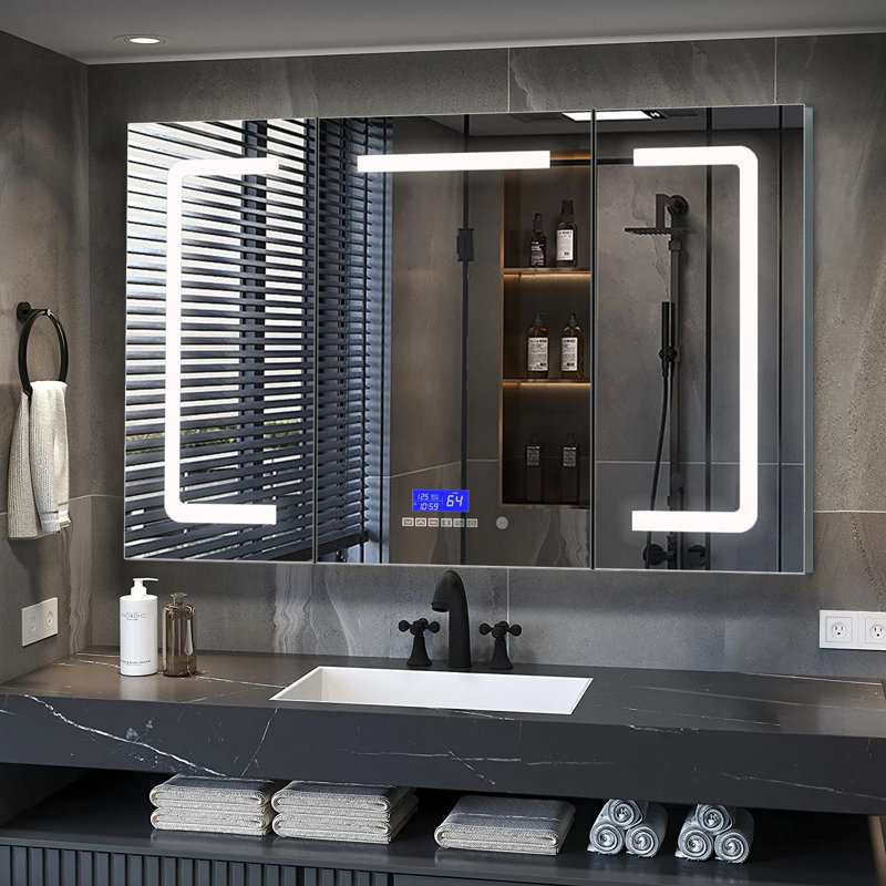 Orren Ellis Lesina SurfaceMount LED Mirror Medicine with Defogger & Reviews Wayfair